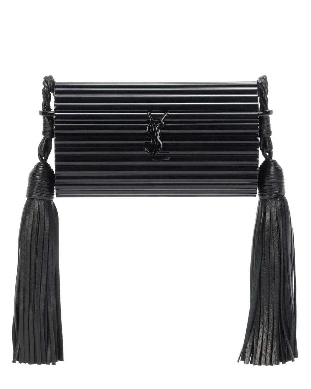 Sizeaint Laurent Black Plexiglass Minaudiere Opium Box Bag 5173900