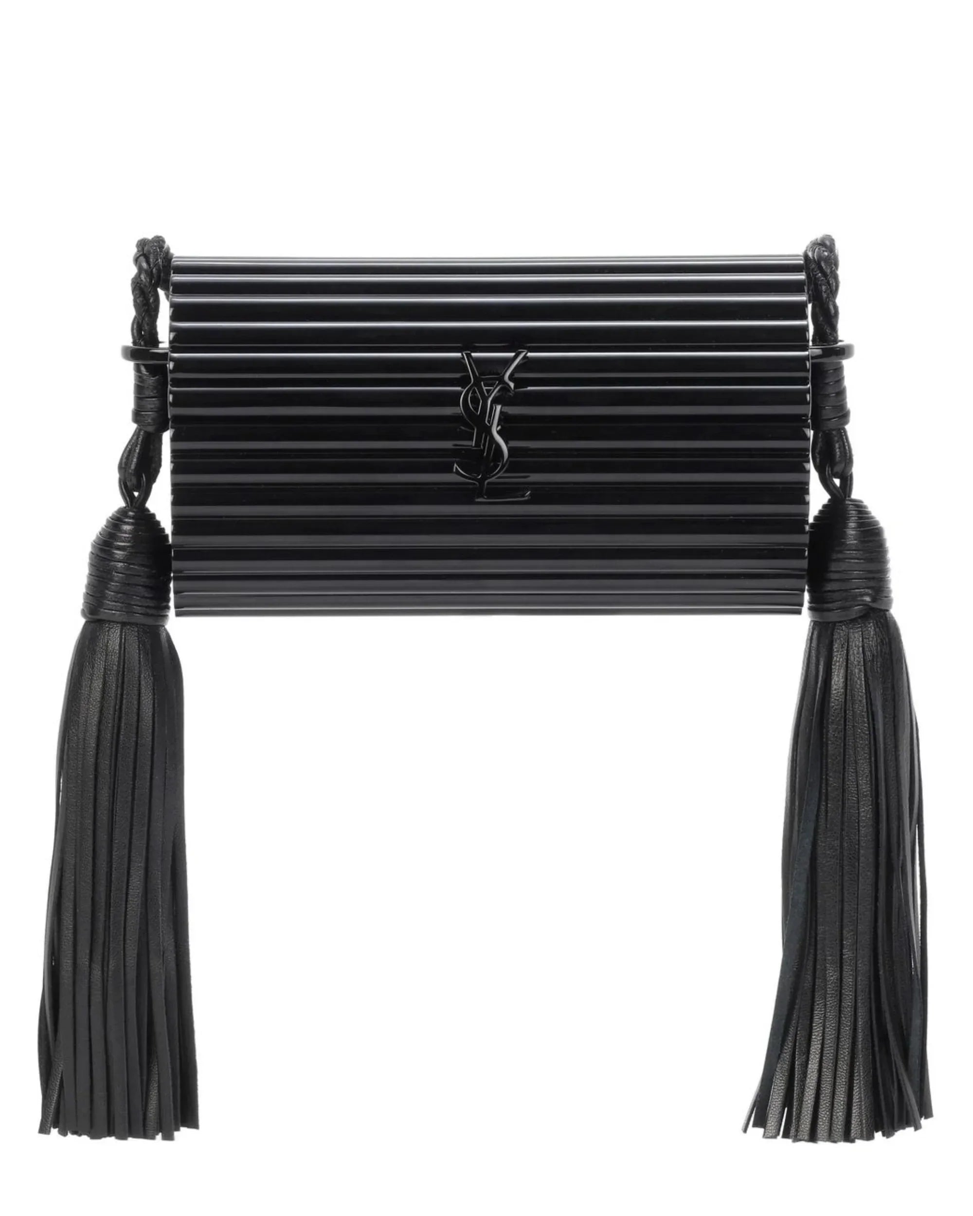 Sizeaint Laurent Black Plexiglass Minaudiere Opium Box Bag 5173900