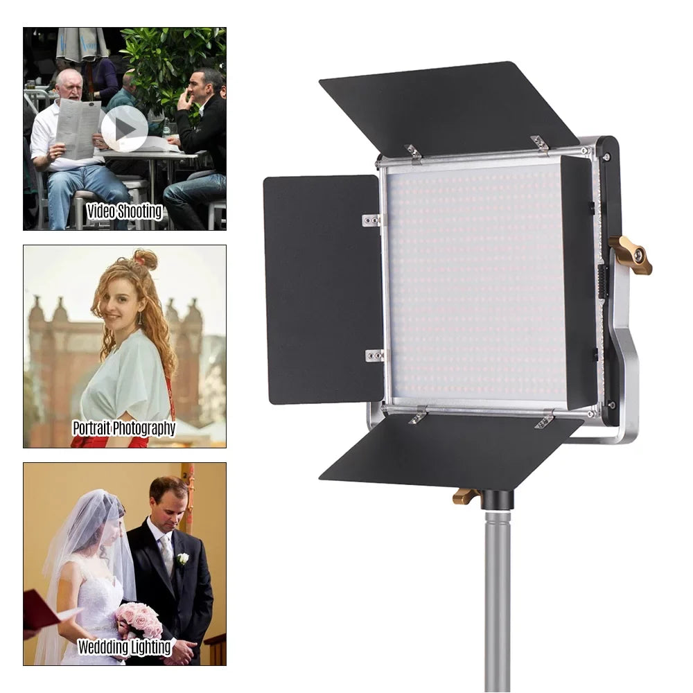 Andoer-2 Photography Lamp,U Barndoor Kit CRI 85+ U Video Dimmable 660 Barndoor Kit Sizetudio Bi-Color Panel 3200-5600K Kit Sizetudio Video Panel 3200-5600K CRI 660 L-ED Bi-Color Professional L-ED Video