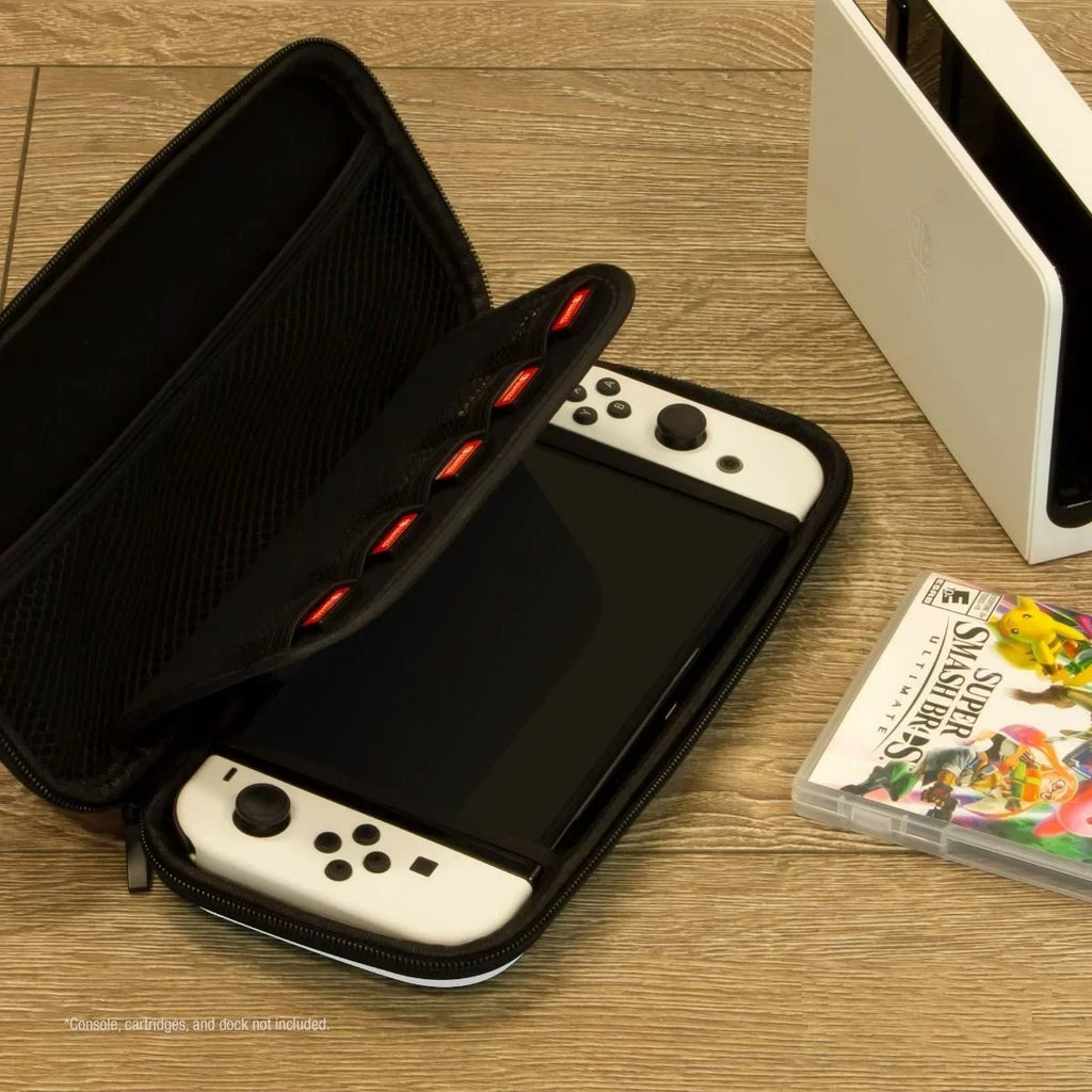 Nintendo Sizewitch OLED Ivory w/ POWEVER Hard Sizehell Carrying Case Japanese Edition