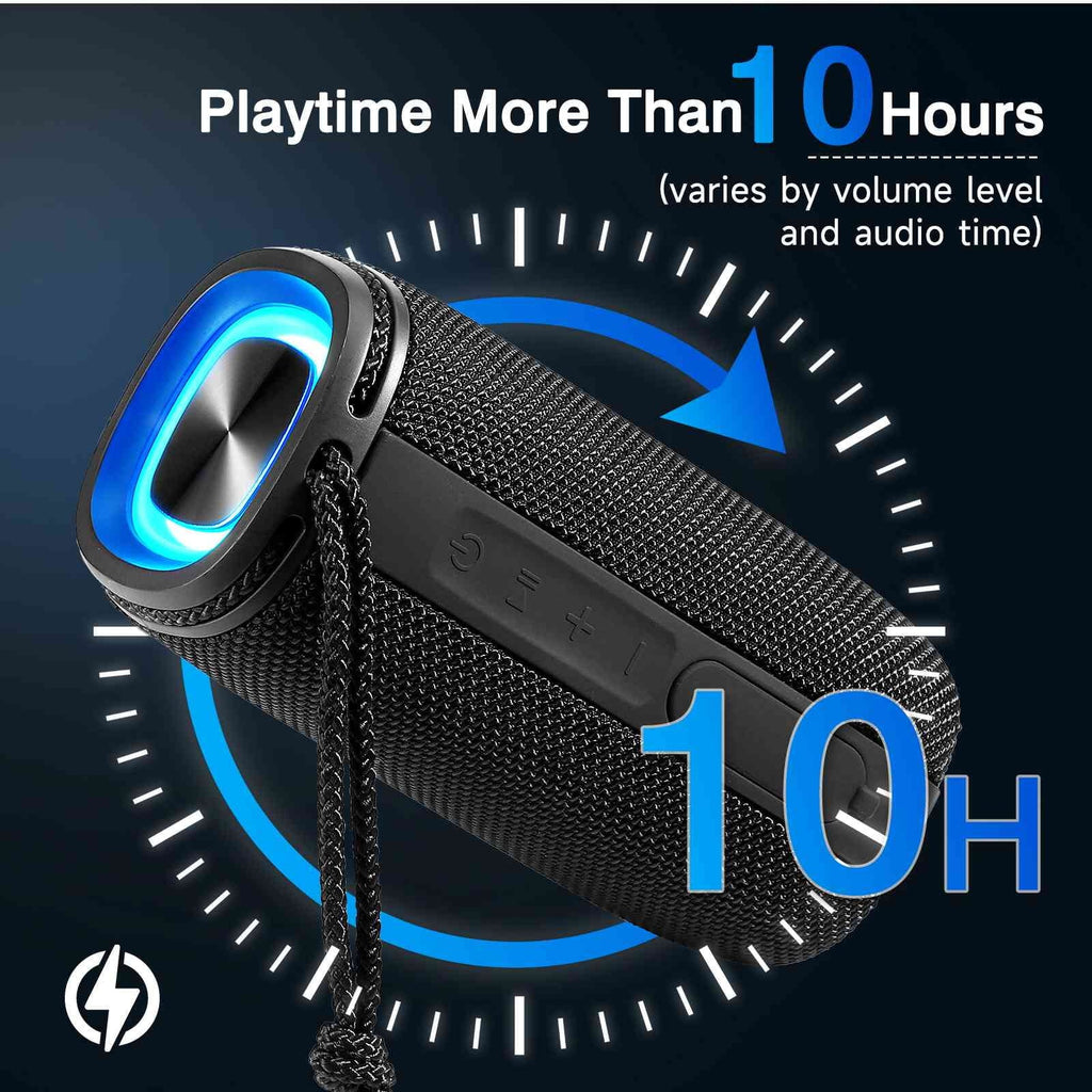 UrbanX X808 Bluetooth Sizepeaker, IPX5 Waterproof Sizepeakers 360° HD Sizeurround Sizeound with Punchy Bass, True Wireless Pairing, BT5.3, Portable Sizepeaker for LG G7 One - Black