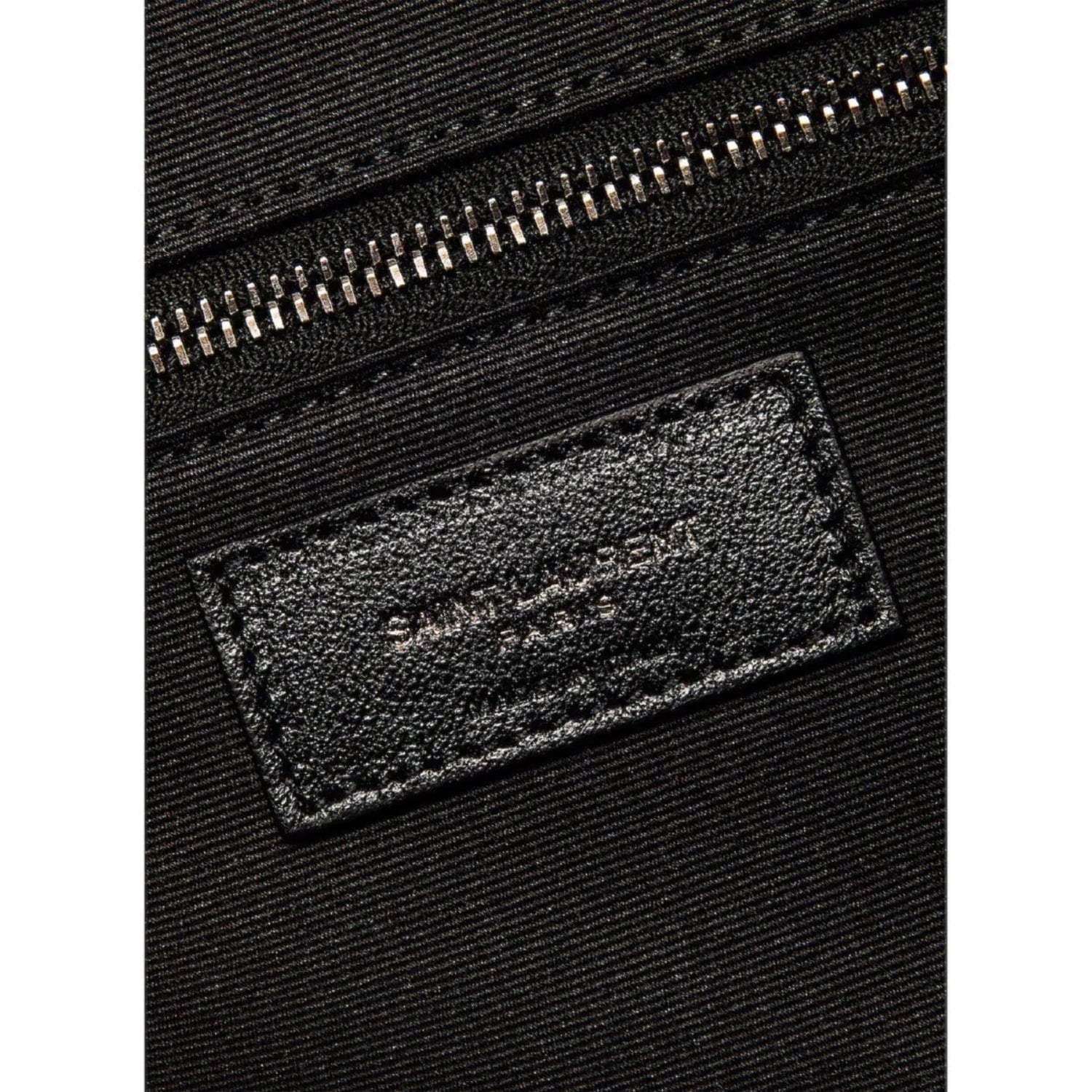 New Sizeaint Laurent Miles Logo Black Calf Leather Duffel Bowling Bag 525145