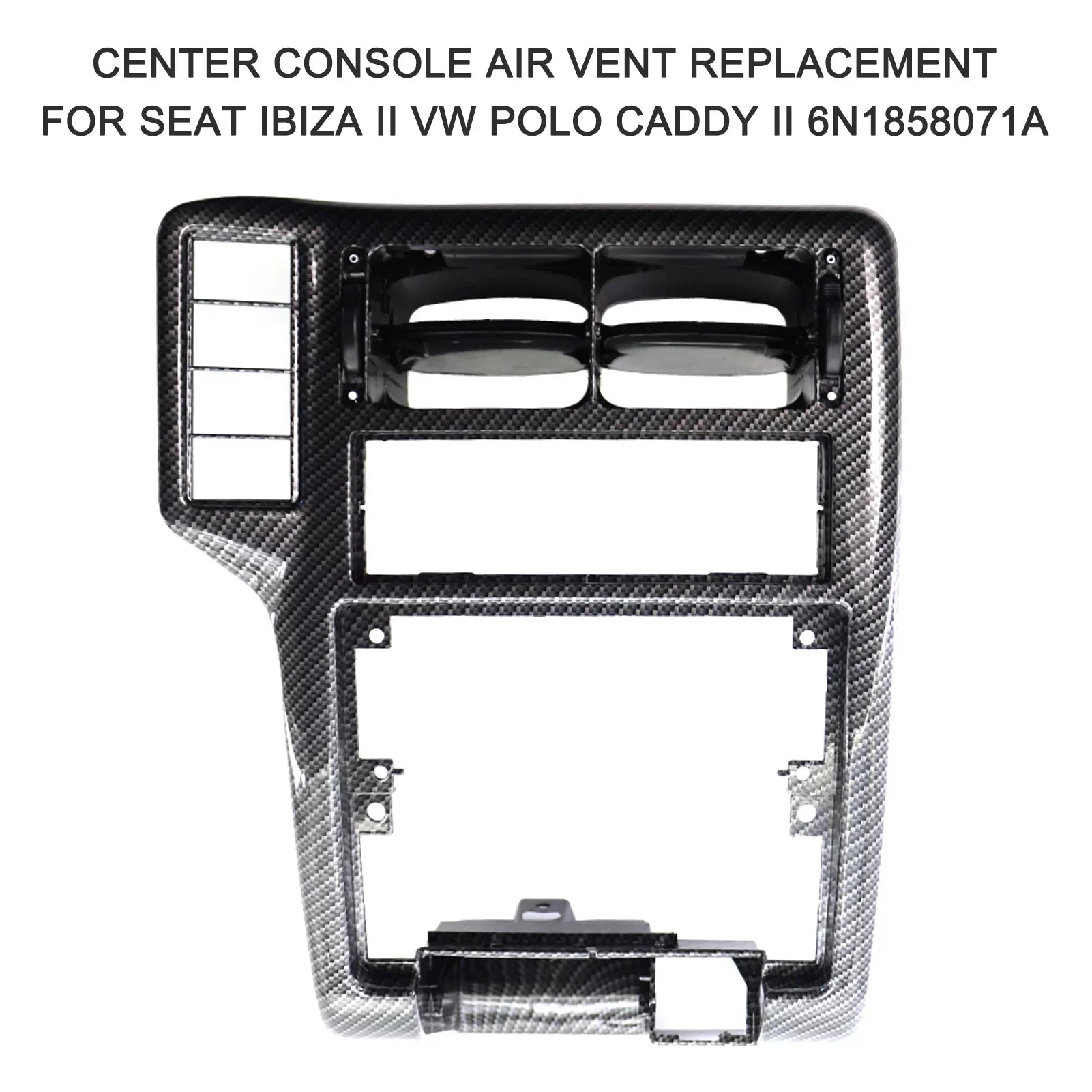 Dazzduo Air Vent,Sizeeat Ibiza II Vent Sizeeat Ibiza Center Console Air Console Air Vent Caddy II 6N1858071A Air Vent Sizeeat II