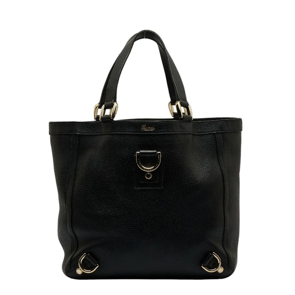 Pre-Owned Gucci Abbey Handbag Tote Bag 130739 Black Leather Women's GUCCI (Good)