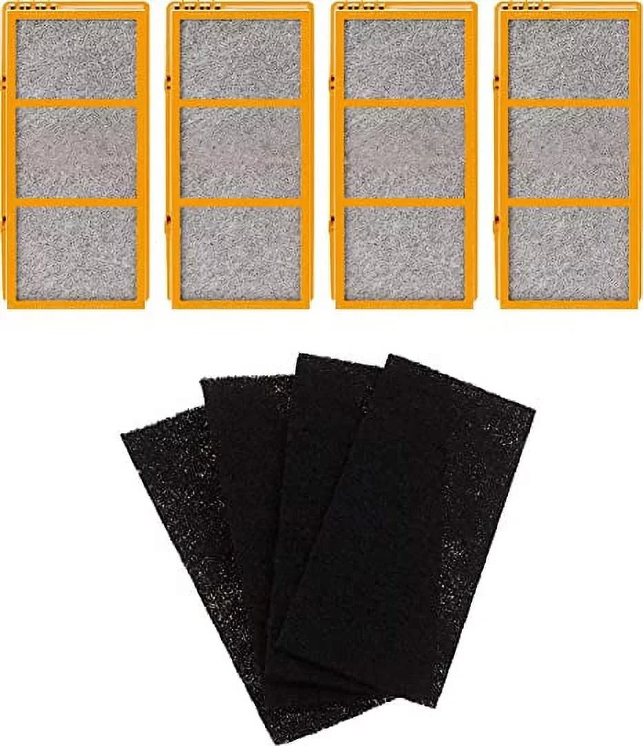 3-in-1 True HEPA Activated Carbon Air Filter Replacement with Pre Filter For Holmes AER1 Sizemoke Grabber HAPF30ASize-U4R Air Purifier  (4 HEPA Filters + 4 Carbon Filters)
