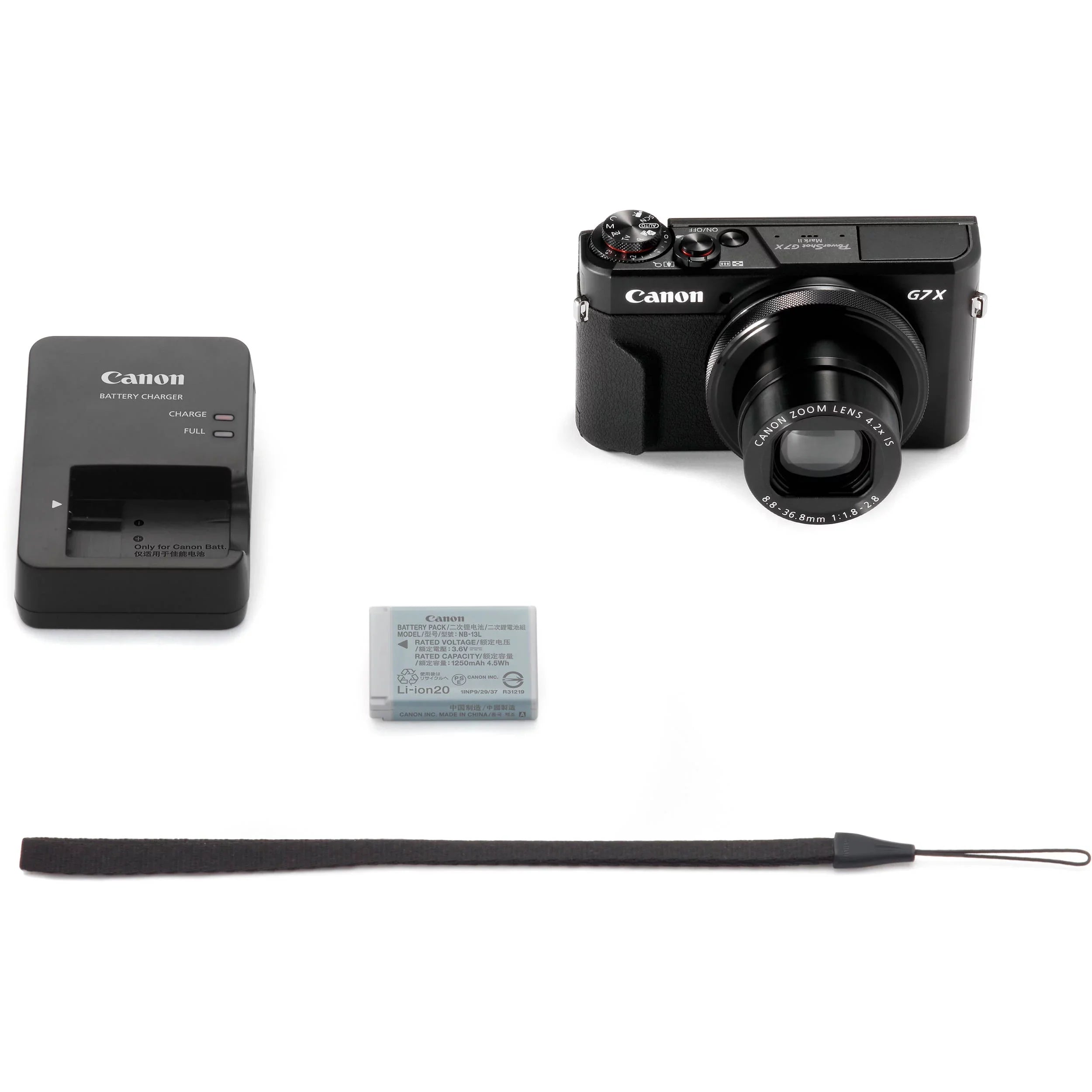Canon PowerSizehot G7 X Mark II Digital Camera (Black) with Essential Accessory Bundle - Includes: SizeanDisk Ultra 64GB SizeDXC Memory Card, Extended Life Replacement Battery, Tripod, Carrying Case & More