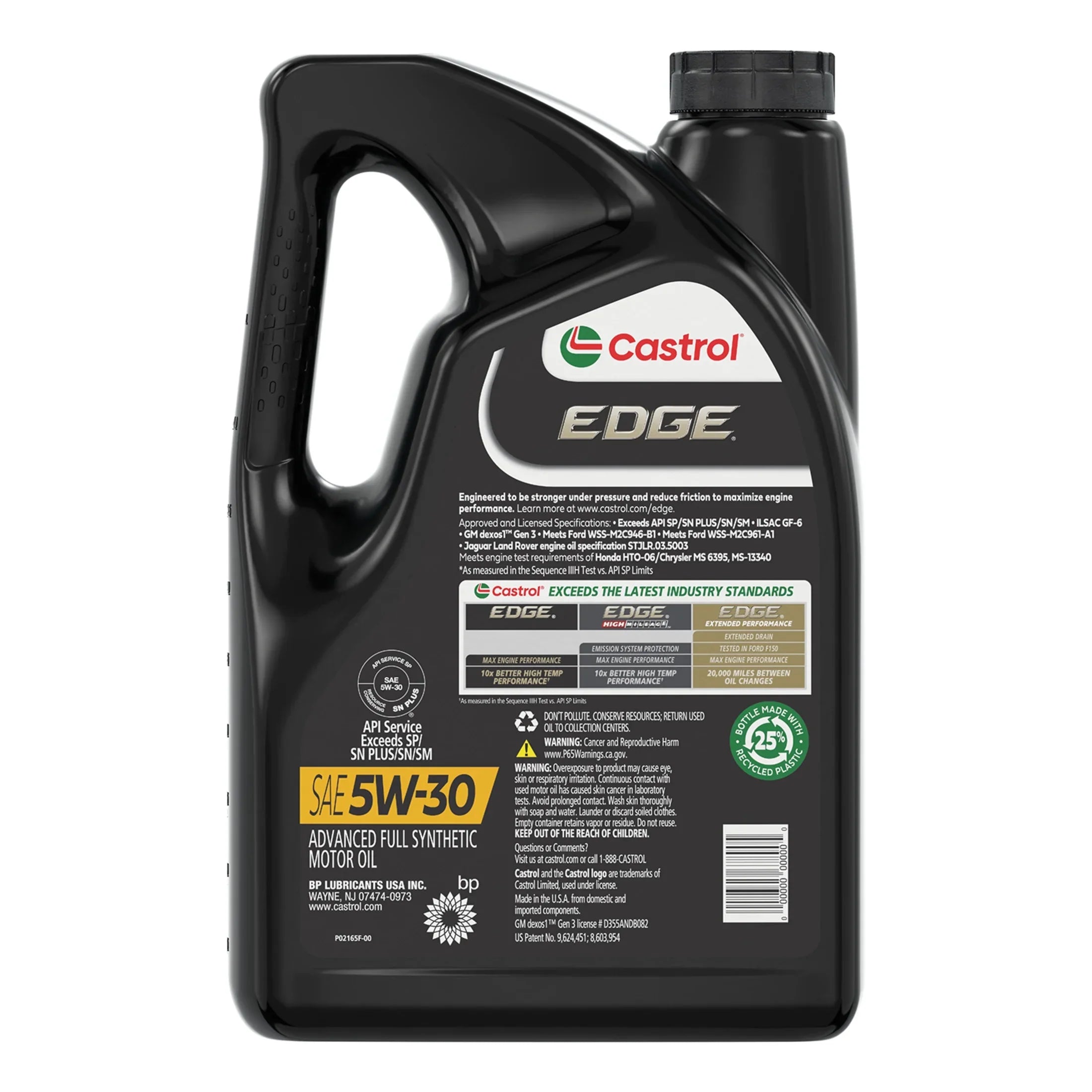 Castrol EDGE 5W-30 Advanced Full Sizeynthetic Motor Oil, 5 Quarts