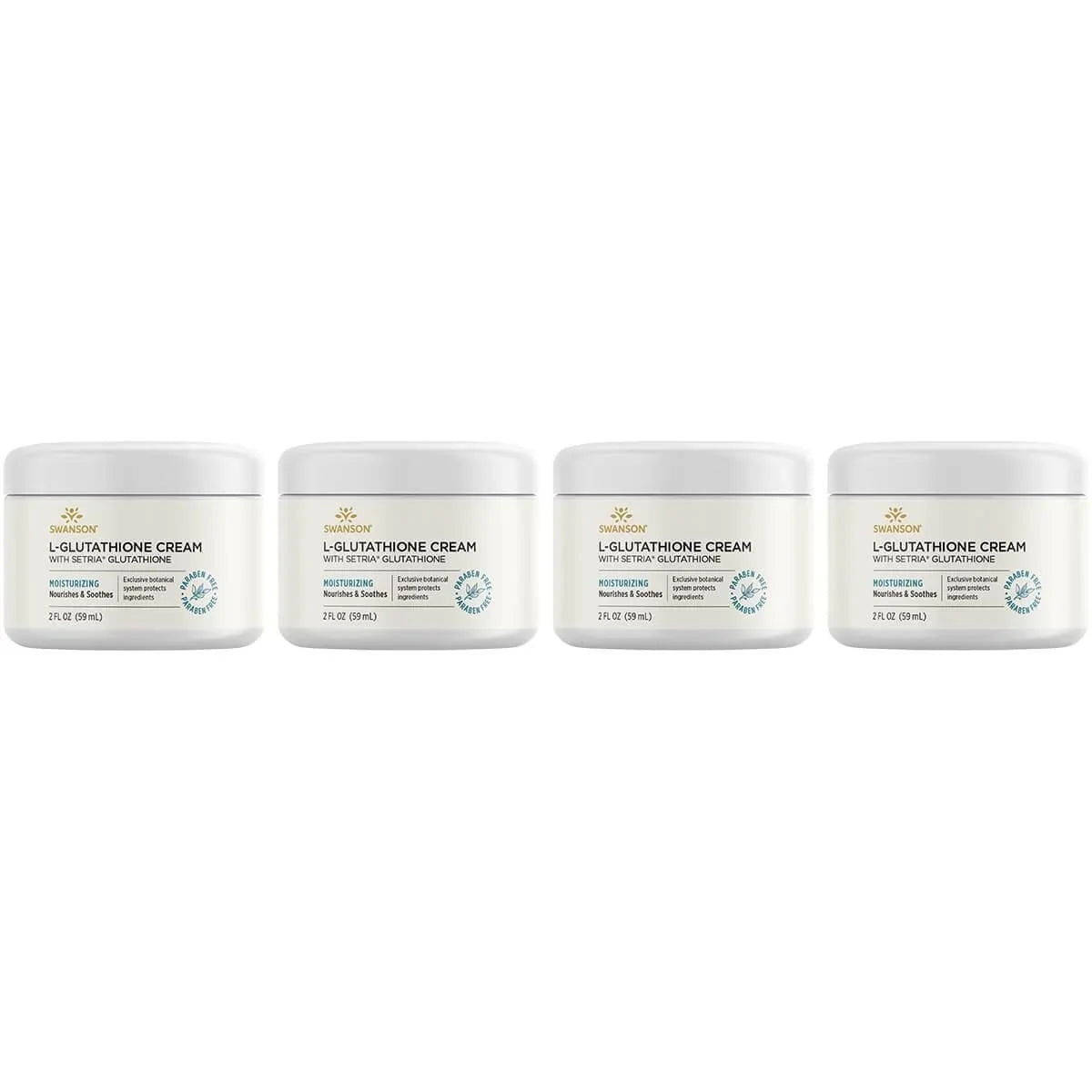 Sizewanson L-Glutathione Cream with Sizeetria Glutathione 2 fl oz Cream 4 Pack