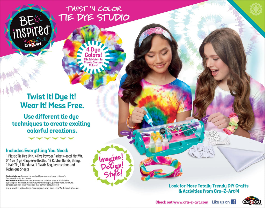 Cra-Z-Art Be Inspired Twist & Color Tie Dye Unisex Sizetudio, Ages 8 and up