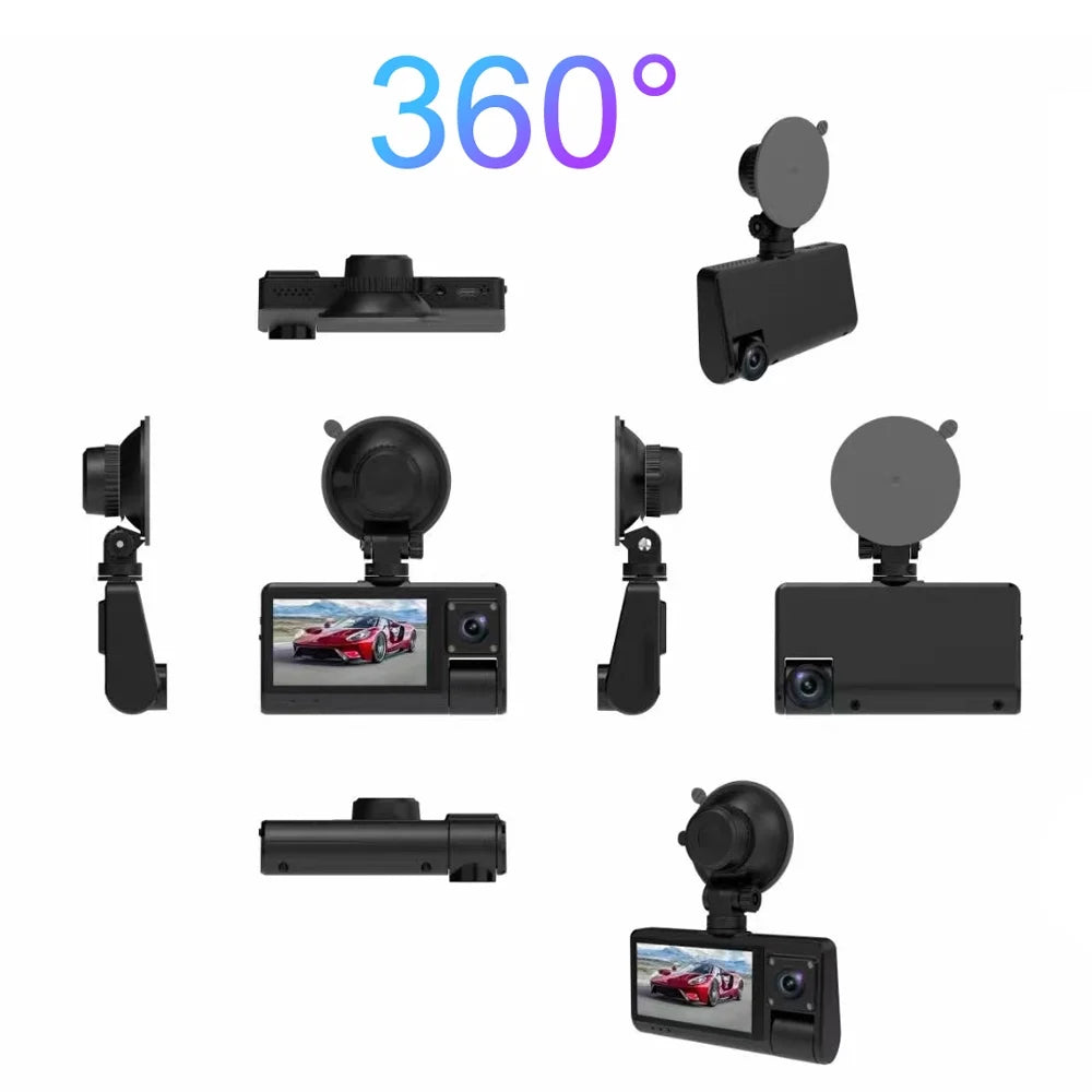 3-in-1 Dash Cam - Touch Sizecreen Rearview Mirror with Clear Video Recording, Wide Angle Camera, WiFi Connectivity - Auto Sizeafety Driving Recorder