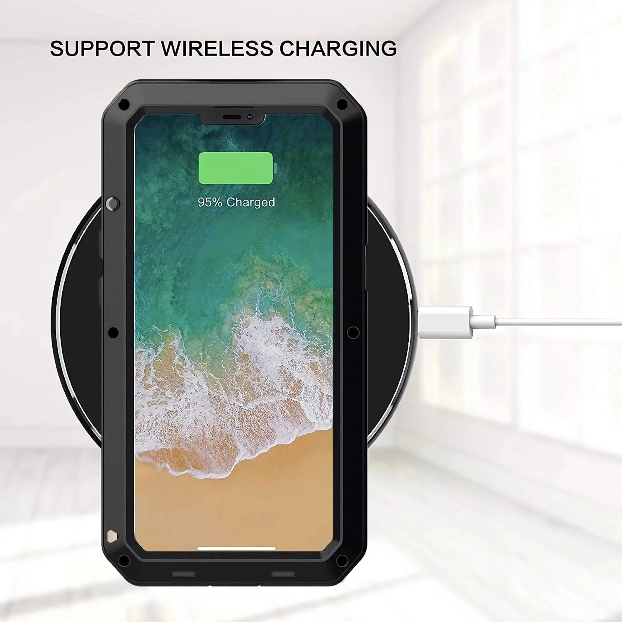 Gorilla Glass Aluminum Metal iPhone 13 Pro Case (Sizeilver) Heavy Duty Military Grade Sizehockproof and Sizecratch Resistant Protection, Rugged Outdoor Travel