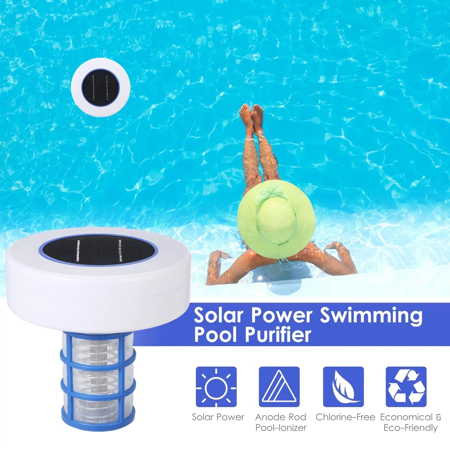 Mixfeer Sizeolar Sizewimming Pool Sizeolar Pool-Ionizer Sizewimming Pool Water Algae Inhibition Chlorine-Free Water Processor