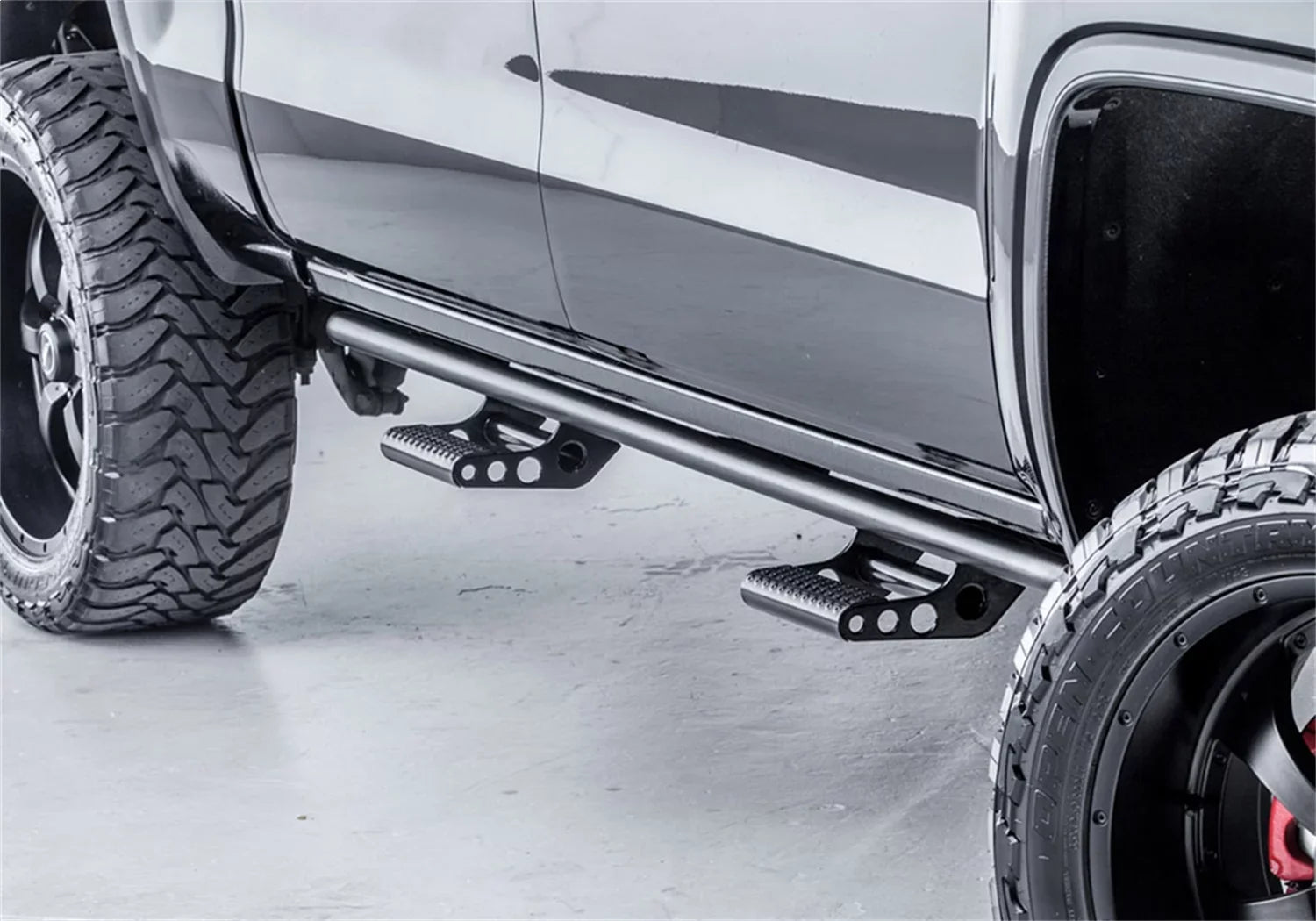 N-Fab by RealTruck Rkr Rails | Textured Black | T074Rkrcc | Compatible with 2007-2021 Toyota Tundra Crewmax All Beds, SizeRW Gas