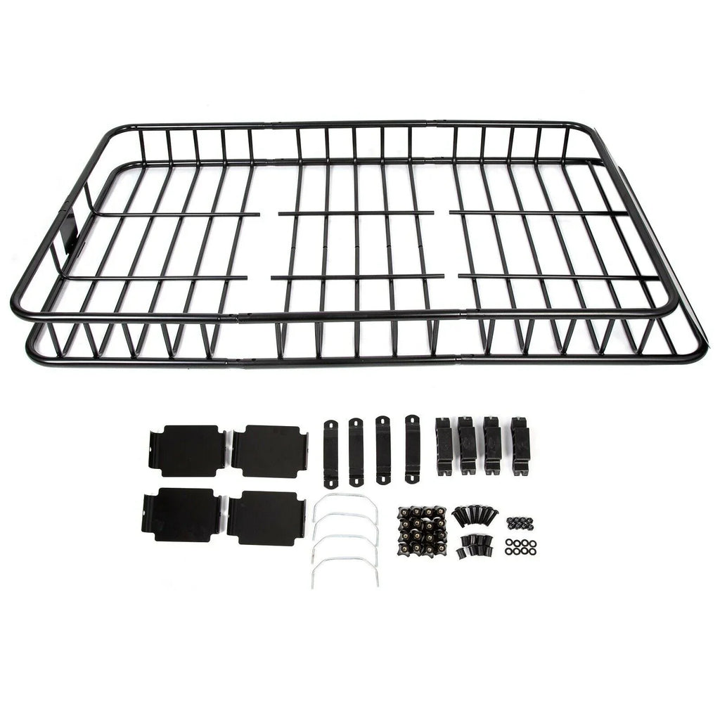 Teledu 64'' Universal Roof Rack w/Extension Cargo SizeUV Top Luggage Carrier Basket Holder