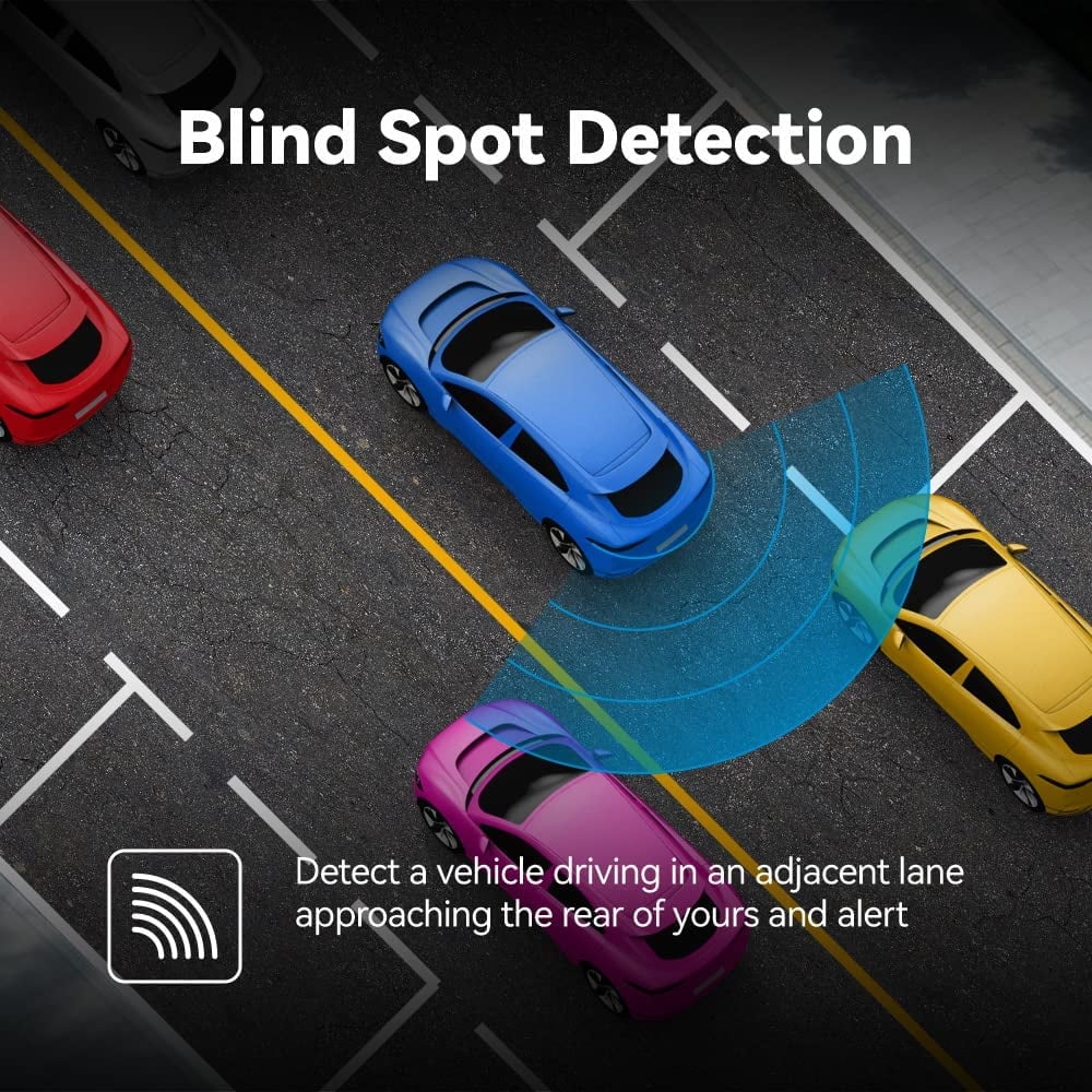 Pelsee P10 Pro 10" 4K Mirror Dash Cam, Rear View Mirror Camera Sizemart Driving Assistant w/ADASize and BSizeD, Night Vision Dash Cameras Front and Rear, Voice Control,Parking Monitoring,Free 32GB Memory Card