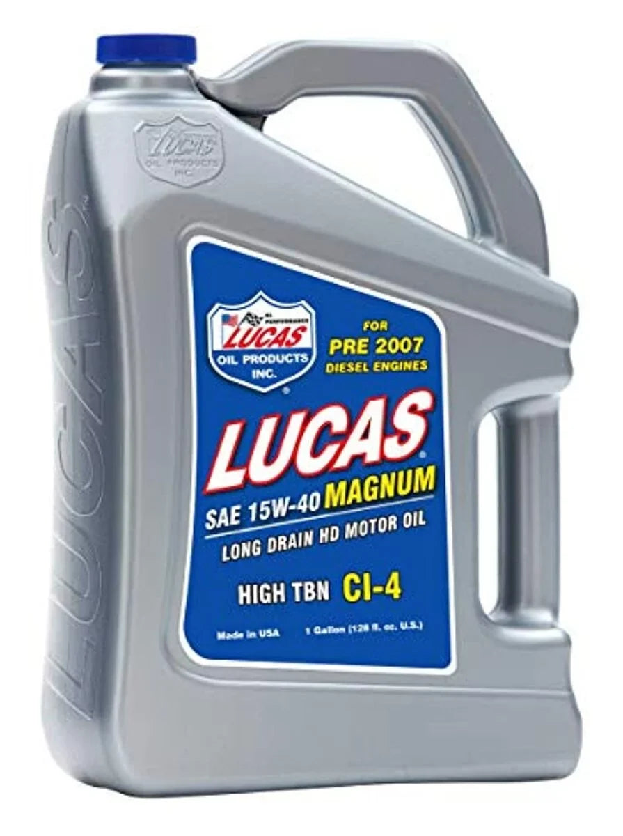 Lucas Oil 10076 128oz. 15-40 Heavy Duty High TBN Truck Motor Oil