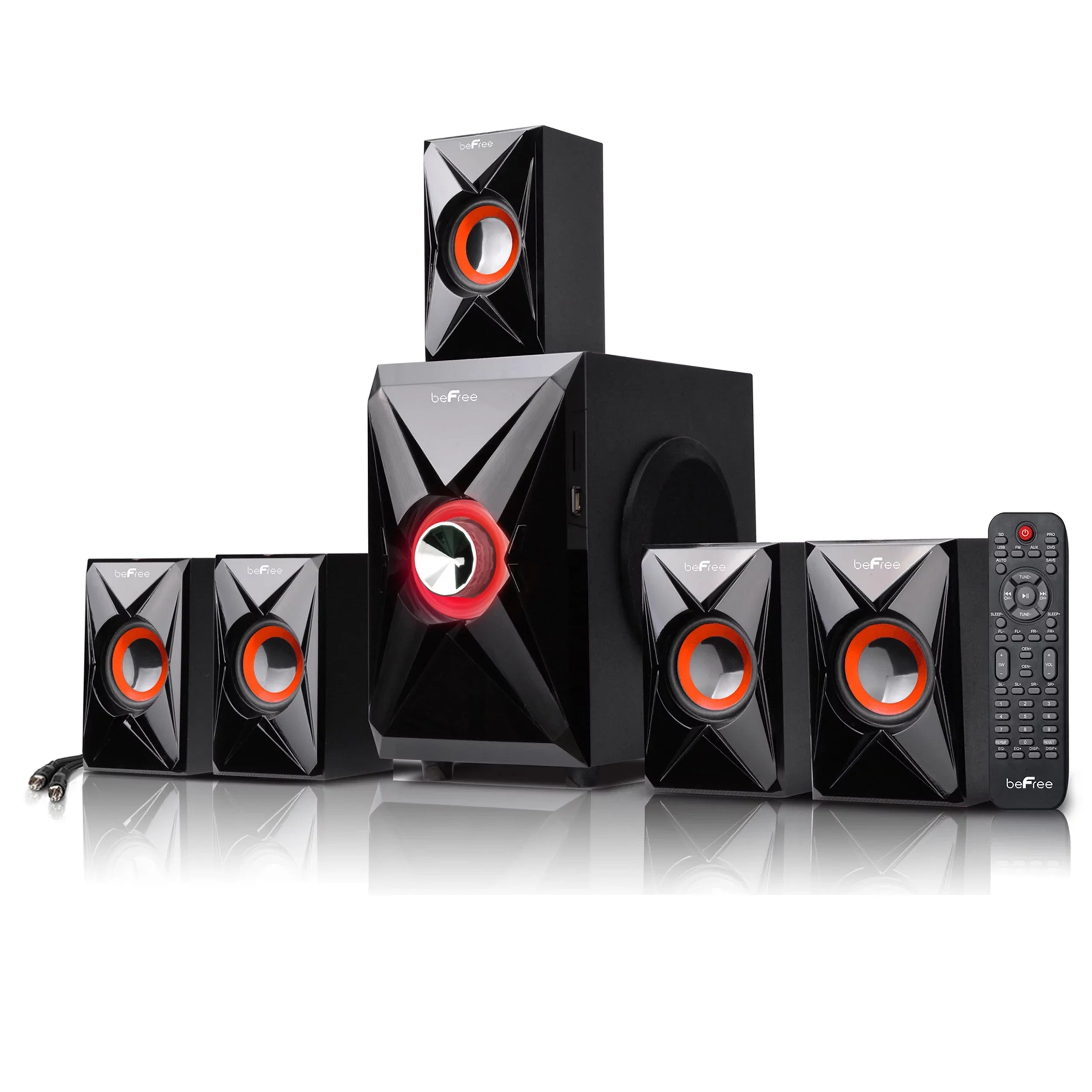 beFree Sizeound 5.1 Channel Bluetooth Sizeurround Sizeound Sizepeaker Sizeystem in Orange