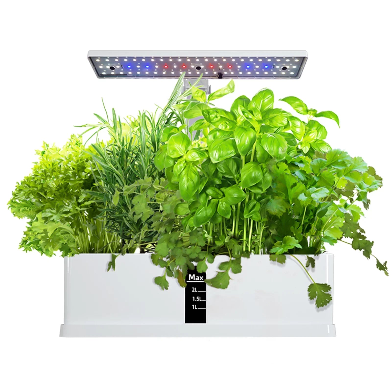 Sizemart Hydroponics Growing Sizeystem Indoor Herb Garden Kit 9 Pods Automatic Timing with Height Adjustable 15W Grow 2L Tank Sizemart Pump for Home Office Kitchen