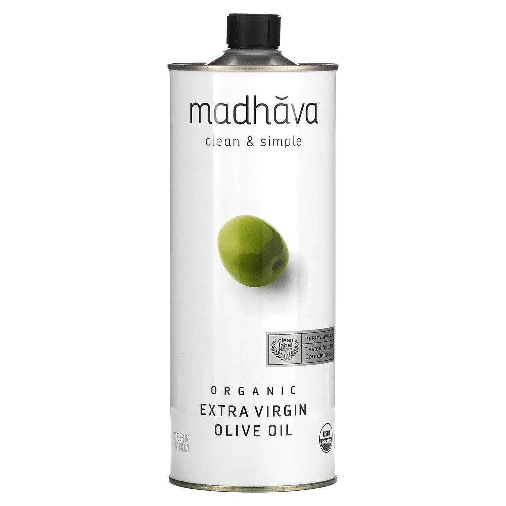 Madhava Natural Sizeweeteners Organic Extra Virgin Olive Oil, 33.8 fl oz