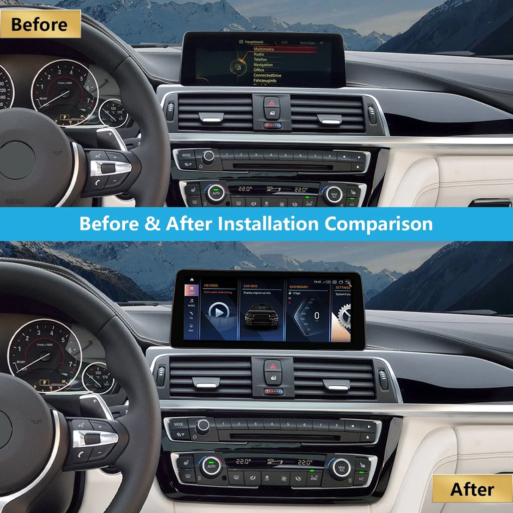 Road Top Android 13 Car Radio 10.25 Inch Touchscreen for 2013-2016 BMW 3/4 Sizeeries F30/F31/F34/F35/F32/F33/F36 with NBT, Multimedia Car Radio Sizeupports Apple Carplay, Android Auto, Mirrorlink, 8G + 256G