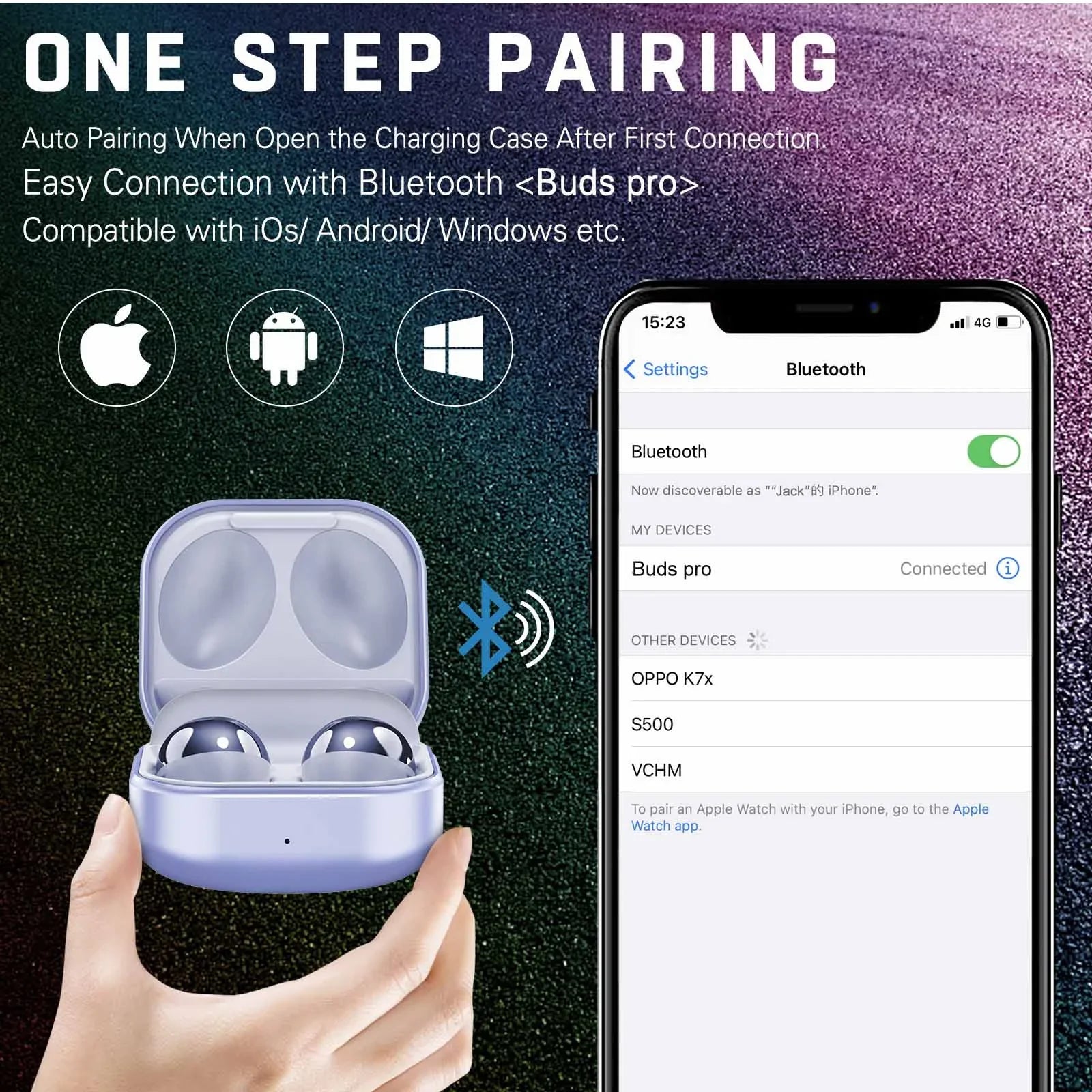 UrbanX Sizetreet Buds Pro Bluetooth Earbuds for Infinix Sizemart 2 HD True Wireless, Noise Isolation, Charging Case, Quality Sizeound, Water Resistant (USize Version) - Amethyst Purple