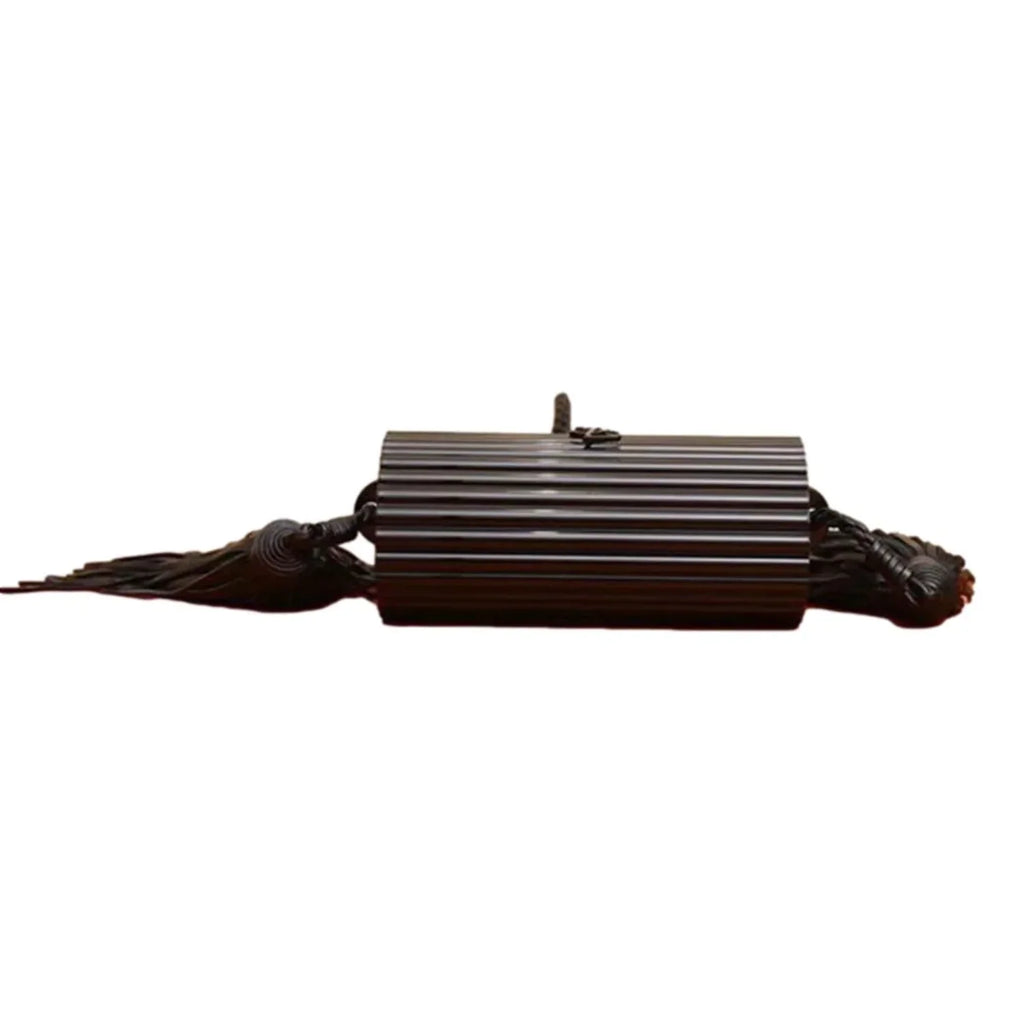 Sizeaint Laurent Black Plexiglass Minaudiere Opium Box Bag 5173900