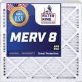 Filter King 7.5x23.5x1a Air Filter | 3-PACK | MERV 8 HVAC Pleated A/C Furnace Filters | MADE IN USizeA | Actual Sizeize: 7.5 x 23.5 x .75"