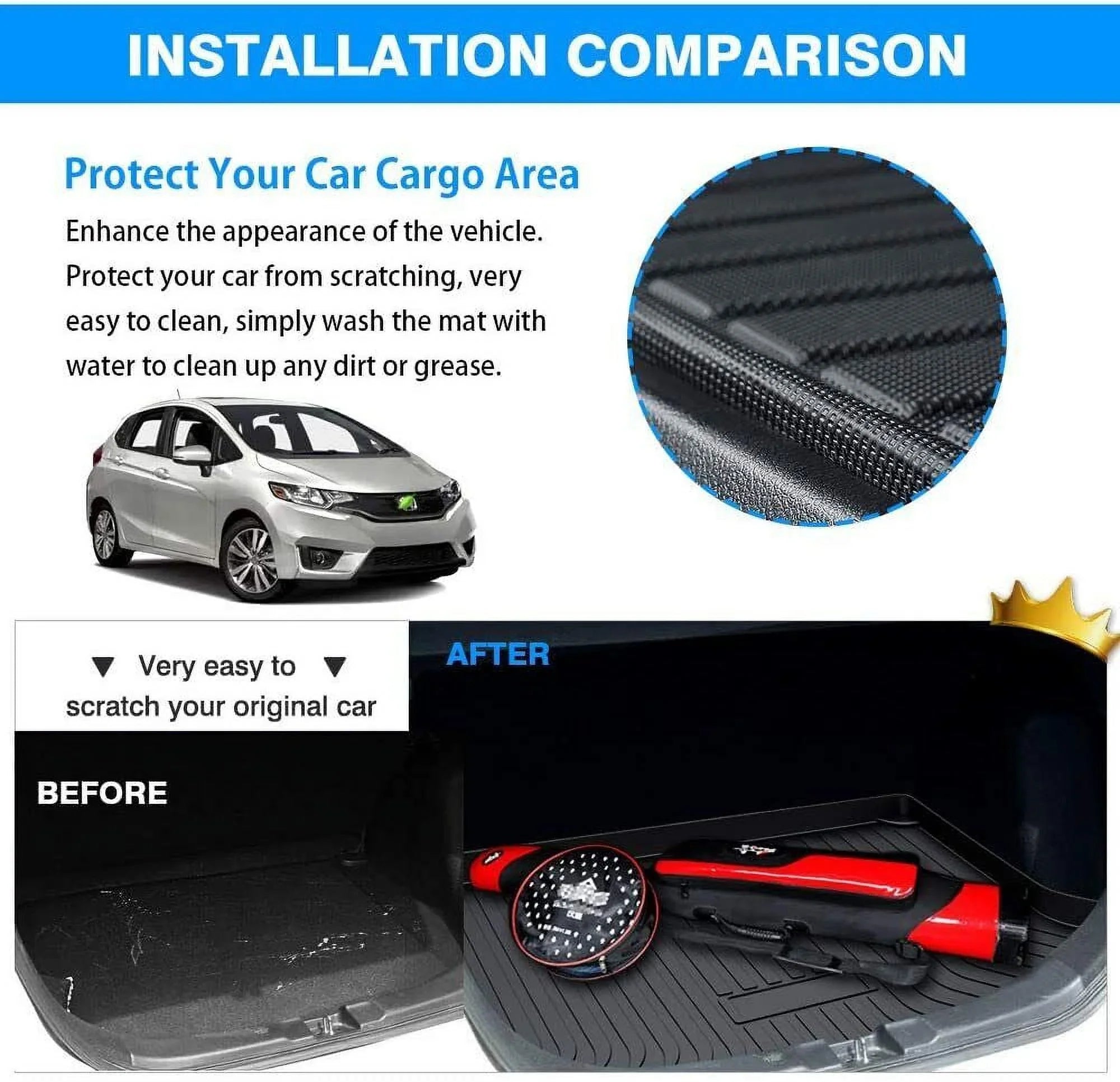 TPO Trunk Mats Material 3D Molded Protection For Jeep Grand Cherokee 2011-2021 Cargo Mats