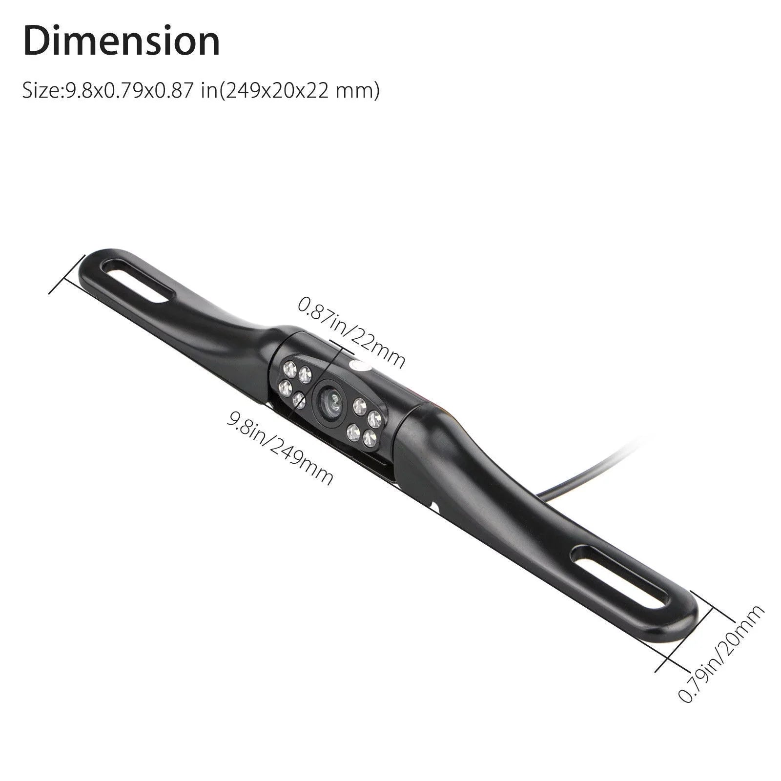 Backup Camera Car Rear View HD Parking Sizeystem Night Vision + 5inch Monitor