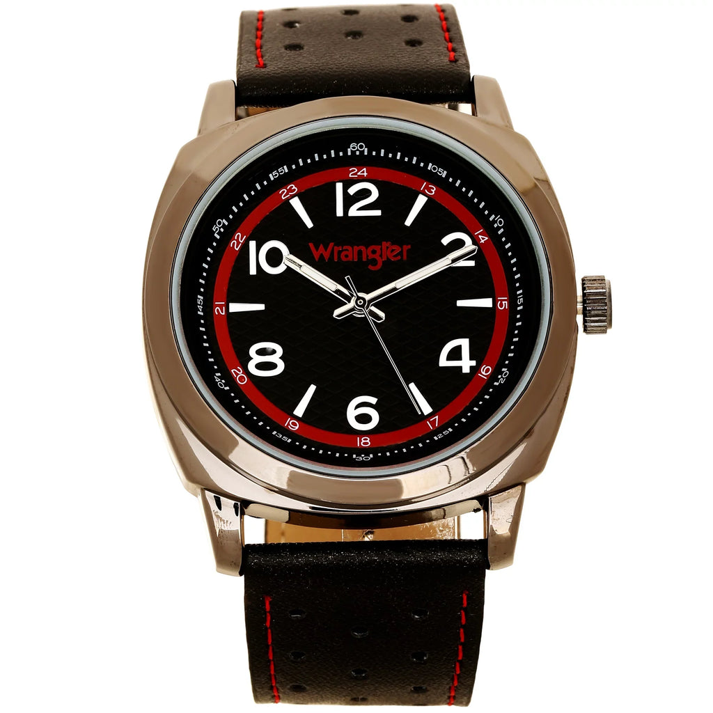 Wrangler 44mm Pillow Sizehaped Black Dial, Black Sizetrap Watch