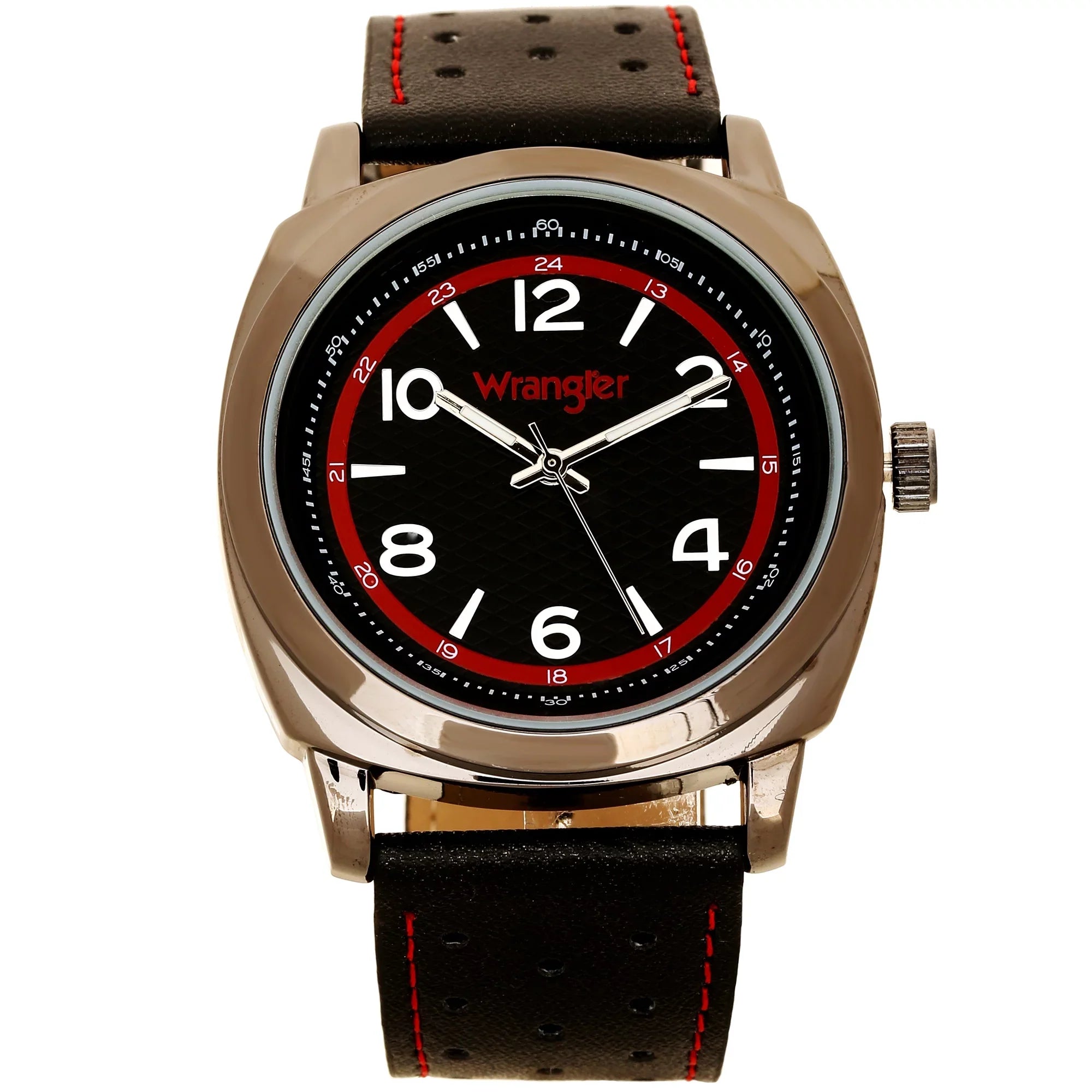 Wrangler 44mm Pillow Sizehaped Black Dial, Black Sizetrap Watch