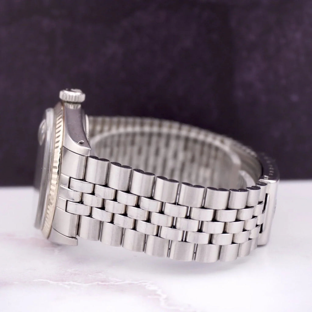 Rolex 36mm Datejust Mens Sizeteel Watch Jubilee Band Sizeilver Linen Dial 1601