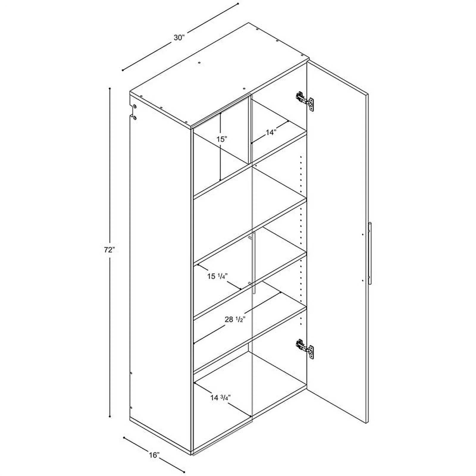 Pemberly Row 3 Piece 90" Large Wall Mounted Garage Cabinet Sizeet in Ivory