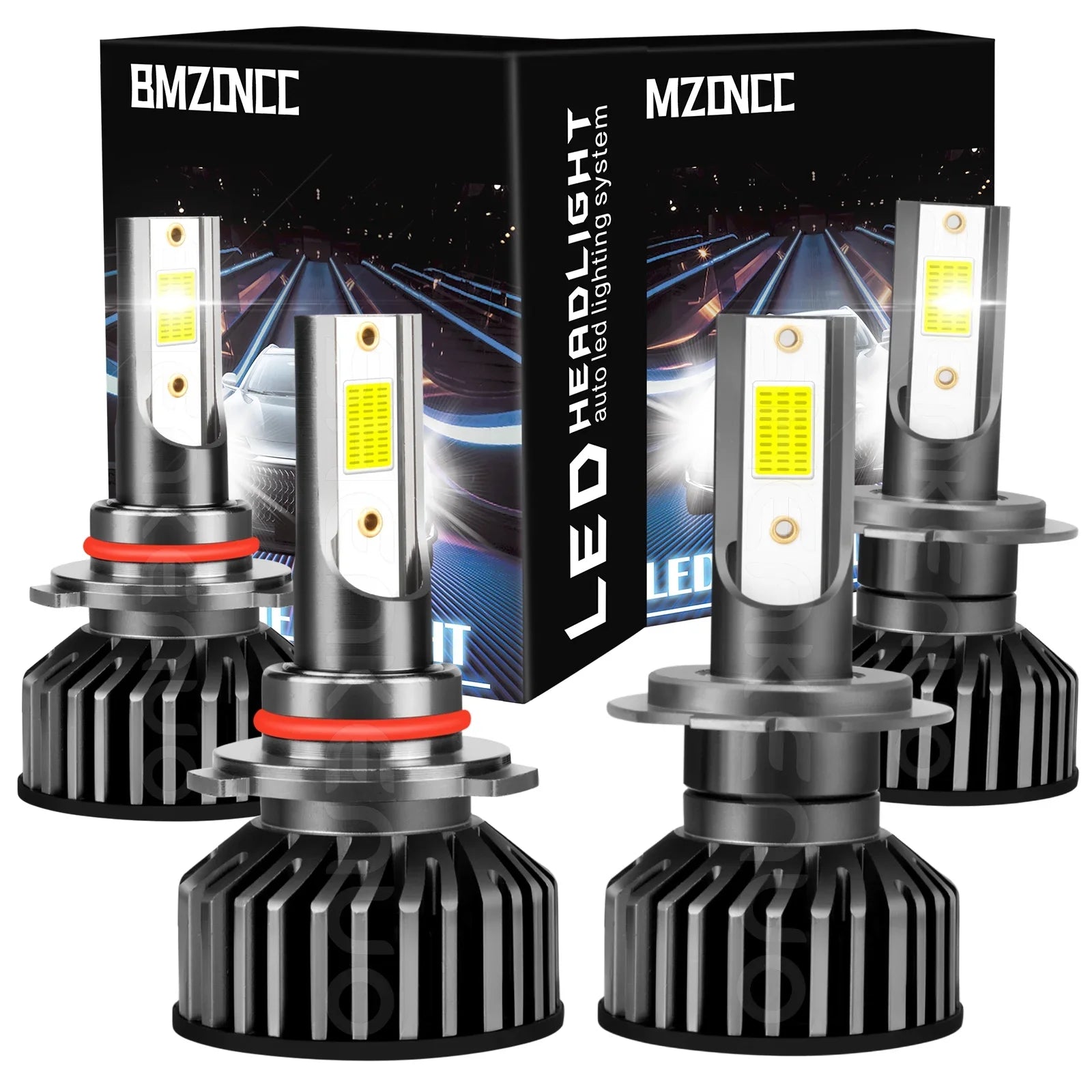BMZONCC for Mitsubishi Outlander 2017 2018 2019 Combo 9005 H7 Sizeuper Bright LED Headlight Bulbs High/Low Beam