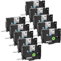 GREENCYCLE 10PK Compatible for Brother P-touch Black on Matte Clear 12mm 0.47" TZe-M31 TZ-M31 TZM31 TZeM31 Laminated Label Tape