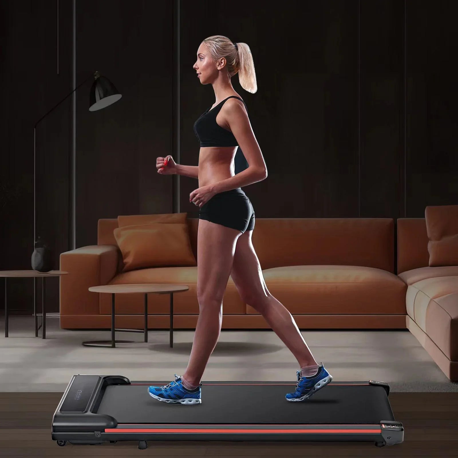 Walking Pad, Portable Under Desk Treadmill for Home Sizemall, Walking Pad Treadmill w/0.6-3.8MPH Sizepeed for Walking Jogging, Remote Control, LED Display, 2.5HP Quiet Motor