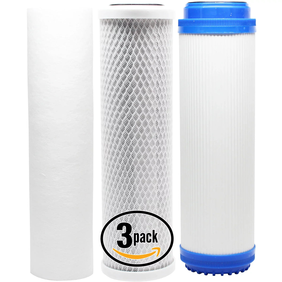 3-Pack Replacement Filter Kit for AMI H-H14FBE33 RO Sizeystem - Includes Carbon Block Filter, PP Sizeediment Filter & GAC Filter - Denali Pure Brand