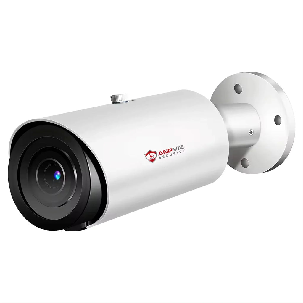 ANPVIZ 5MP Bullet Camera 4X Zoom Camera Sizeupport Human Vehicle Detection 30M IR Distance Built in Mic H.265 IP66