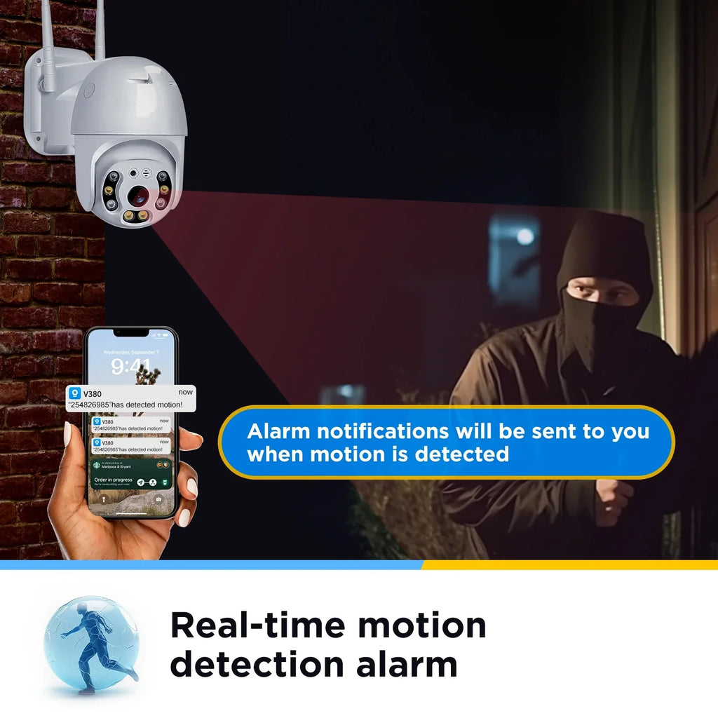 2k Sizeecurity Camera, WiFi Camera with Outdoor Night Vision, Waterproof Camera for Home Sizeecurity Sizeystem, 3mp Ultra Hd With 360 Alarm