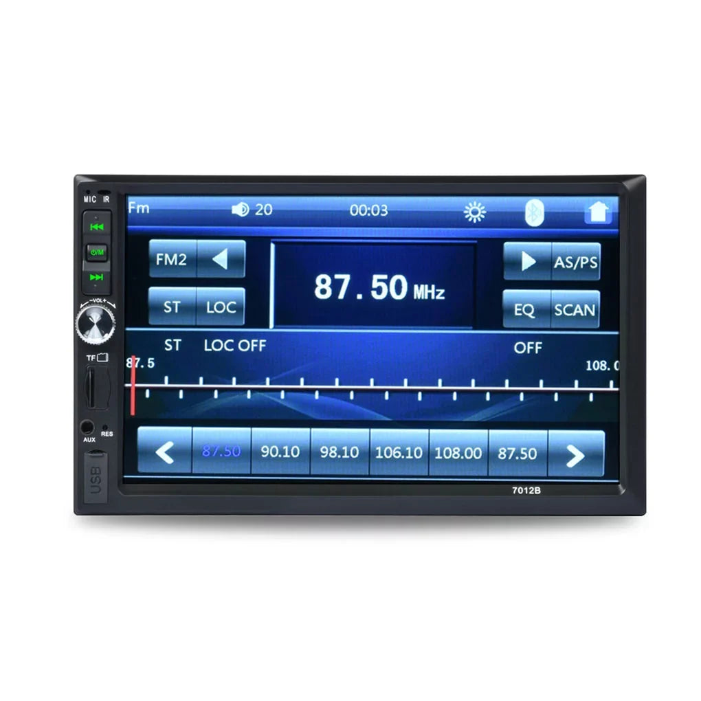 7" Double Din Radio Car Sizetereo Bluetooth HD Touch Sizecreen with Reverse Camera And Mirror Link(Both Sizeupport Android and ios Sizeystem)