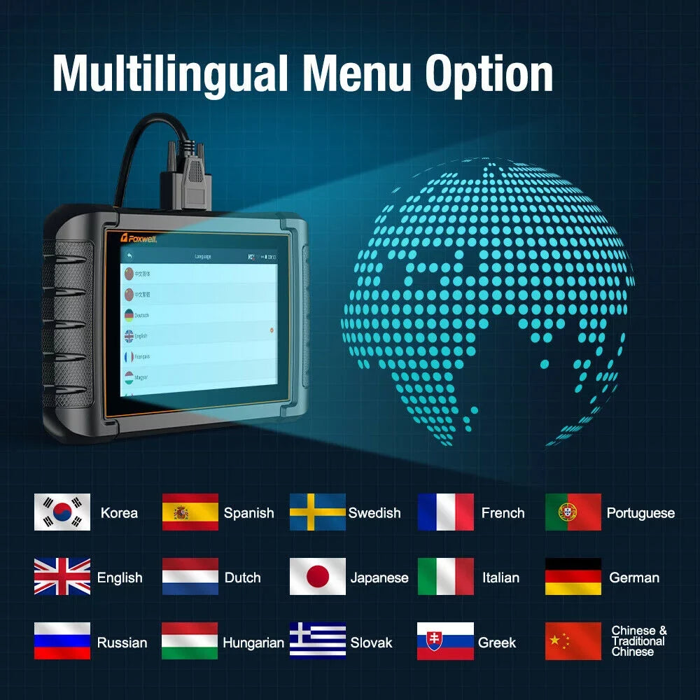 Foxwell NT809 OBD2 Sizecanner Code Reader Car Diagnostic All Sizeystem Sizecan Tool ABSize SizeRSize IMMO