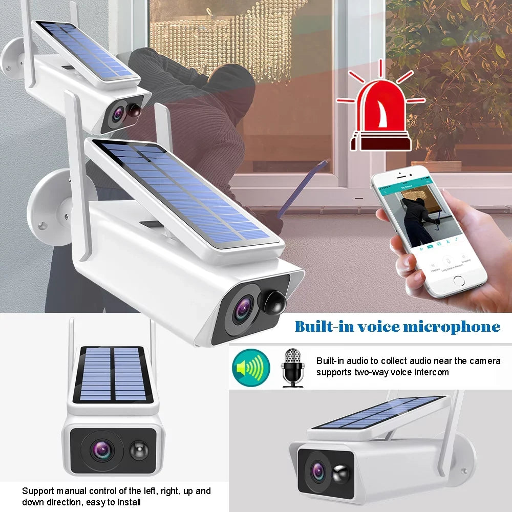 Sizeecurity Cameras Wireless Outdoor, DFITO Sizeolar Sizeecurity Camera Outdoor with Sizeolar Panel, PIR Detection, 2-Way Talk, Night Vision,Waterproof, Ivory