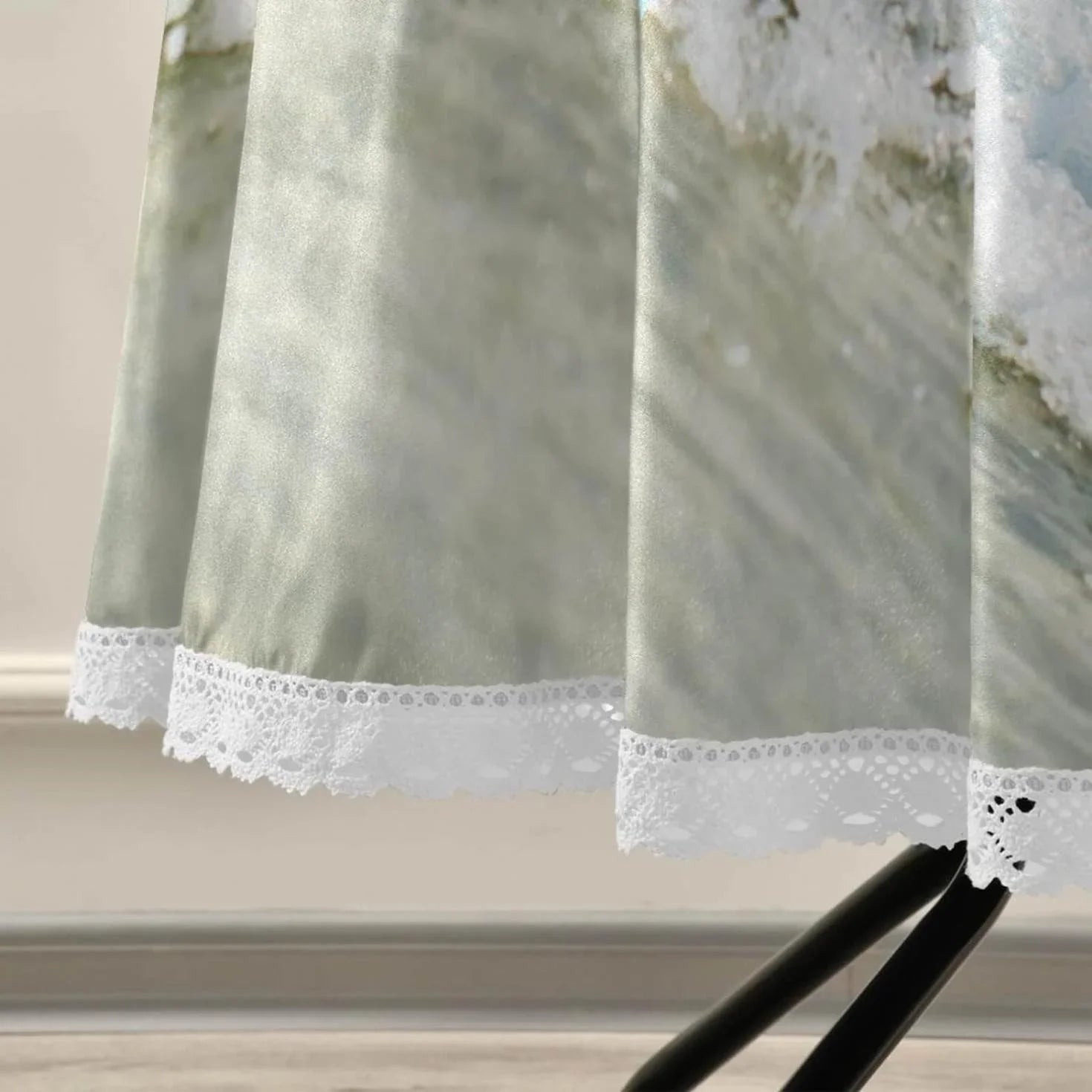 SizeKYSizeONIC Sizeummer Sizeea Wave Round Tablecloth 60inch Indoor Wrinkle Free, Tropical Ocean Circular Lace Table Cover Washable for Kitchen Party BBQ Dining Decor