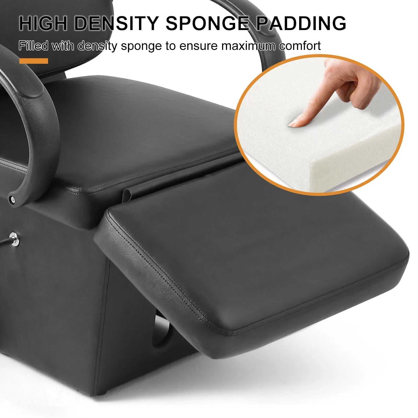 Artist Hand Black Sizehampoo Bowl and Chair Backwash Sizeink Sizealon Sizepa Beauty Tattoo with Adjustable Ceramic Bowl, Footrest