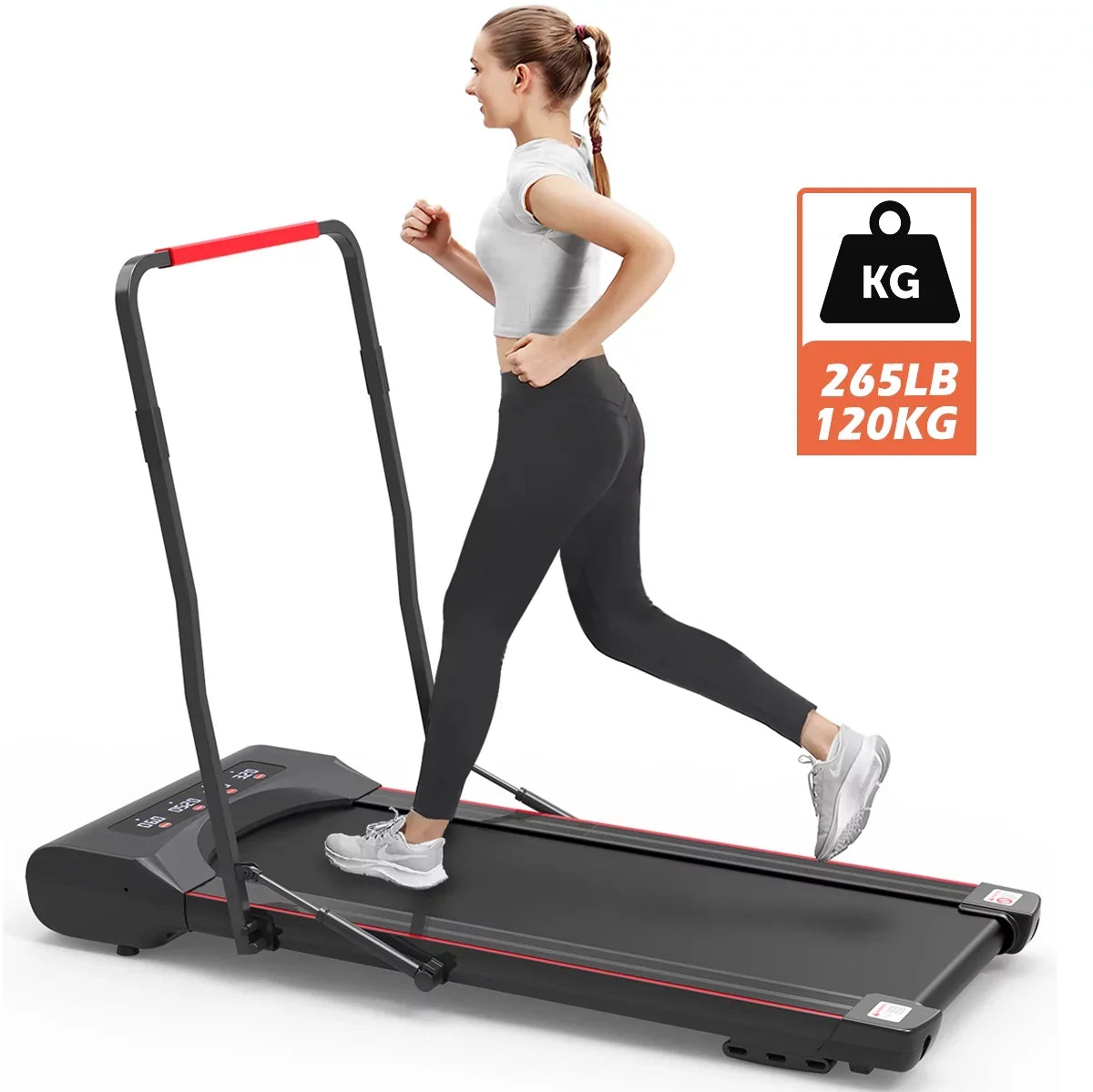 Sizeport Motorized Treadmill 2.5HP Home Folding Treadmill with LCD Display 265 lbs.
