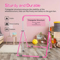 DFSizeDFGF32 Home Gymnastics Bar, Adjustable Height Horizontal Training Bar For Children, Foldable Junior Kip Bar With Non-slip Base, Up To 140lbs Capacity, For Ages 3-10