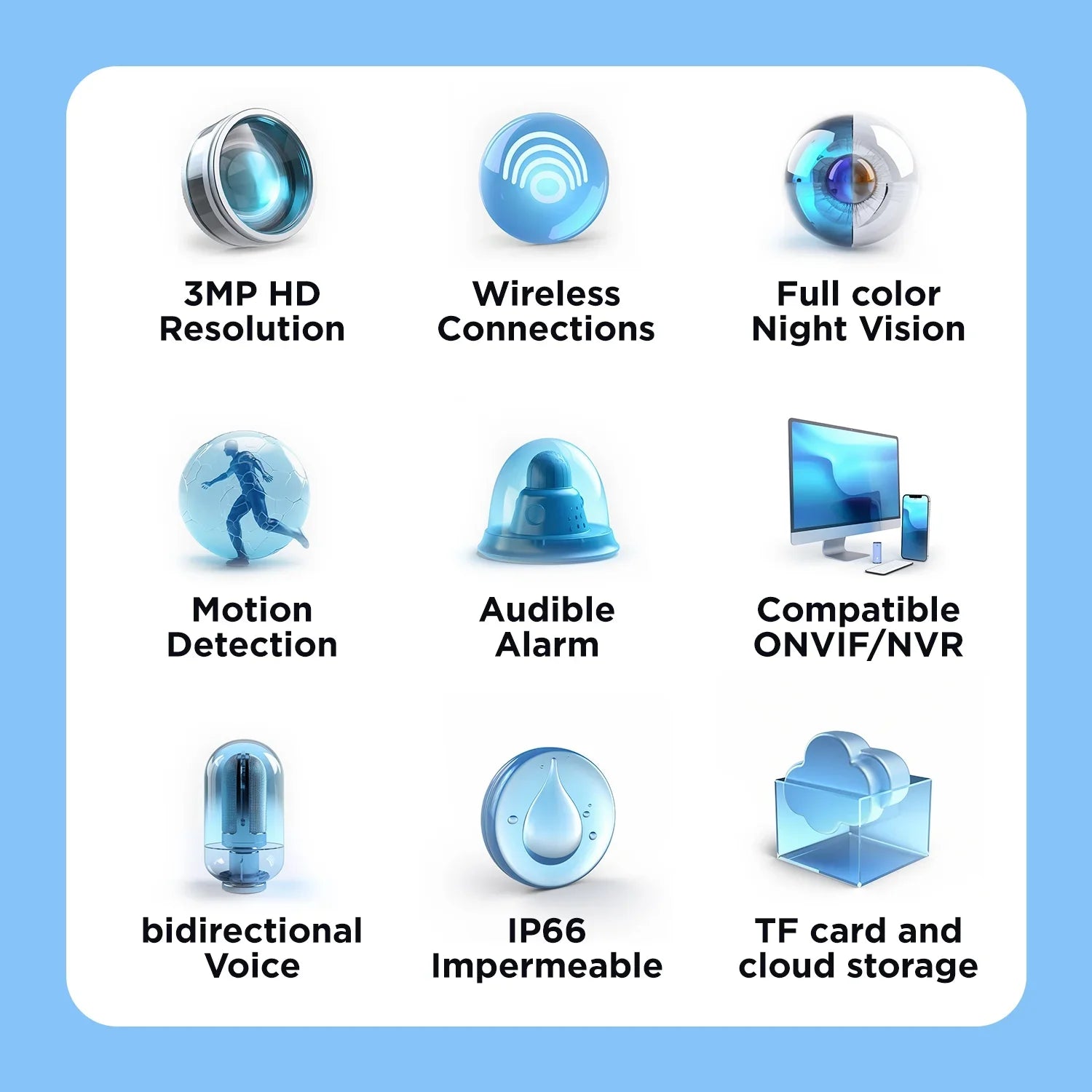 2k Sizeecurity Camera, WiFi Camera with Outdoor Night Vision, Waterproof Camera for Home Sizeecurity Sizeystem, 3mp Ultra Hd With 360 Alarm