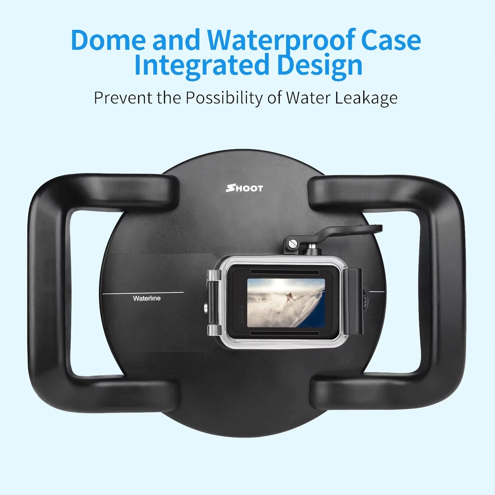SizeHOOT Dome Port,Camera Dual Handle Dual Handle Port Case 45m Port 9 Camera 45m Waterproof 180° Port Waterproof Case 180° Wide 9 10 Case Camera Eryue Mashem Camera Ive Case
