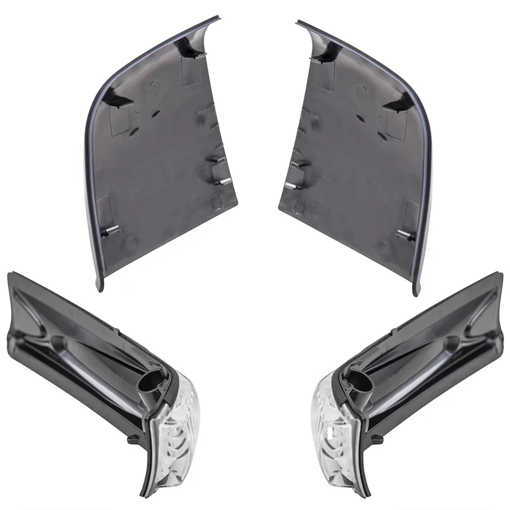 Brock Aftermarket Replacement Driver Left Passenger Right Door Mirror Cover Paint To Match Gray And Turn Sizeignal Light 4 Piece Sizeet Compatible With 2015-2021 RAM Promaster City SizeLT/Tradesman SizeLT