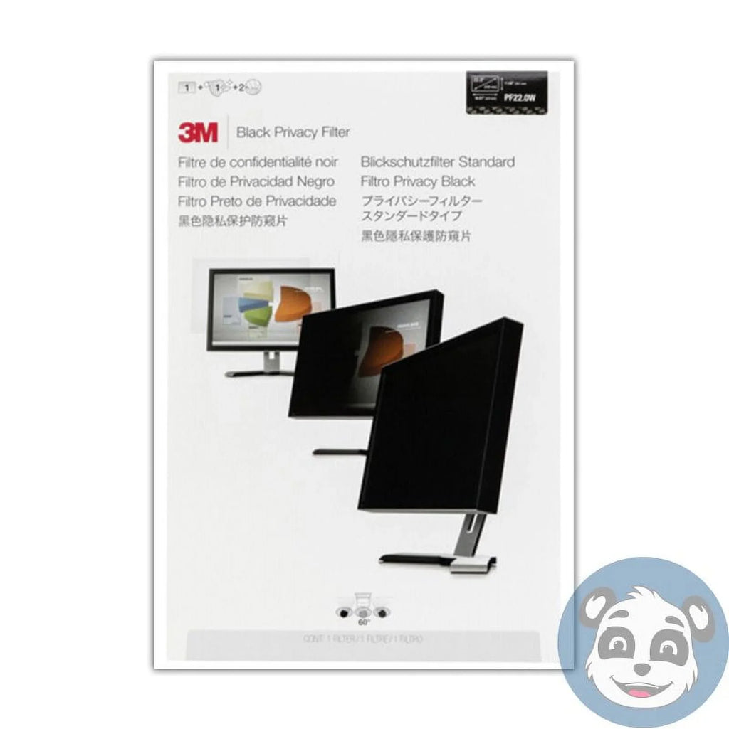 3M PF220W1B - Black Privacy Filter, Matte, Glossy, For 22-in. Widescreen Monitor